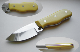 Нож "Чужое обличье-2" сталь Х12 МФ,желтая G 10.