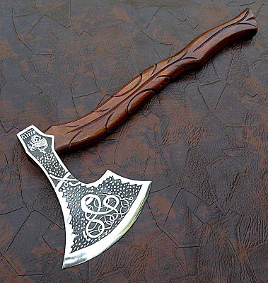 AR KNIVES HAND MADE DAMASCUS STEEL TOMAHAWK HATCHED AXE (2/7)