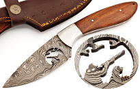 Handmade Damascus knife 9 Inches hunting Knife - Exotic Wood