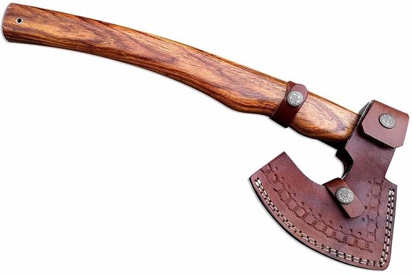 Custom Hand made Damascus steel viking style axe (2/6)