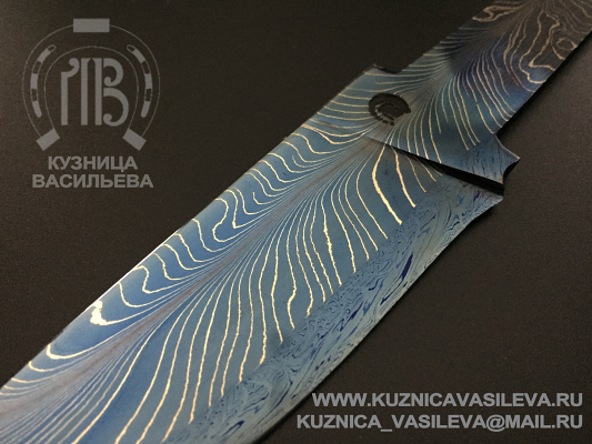 Blade № 23 - mosaic Damascus steel (2/5)