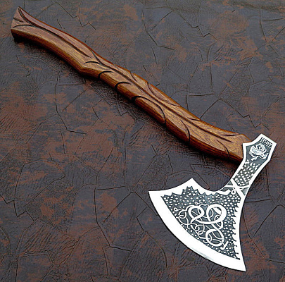 AR KNIVES HAND MADE DAMASCUS STEEL TOMAHAWK HATCHED AXE (3/7)