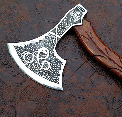 AR KNIVES HAND MADE DAMASCUS STEEL TOMAHAWK HATCHED AXE (6/7)