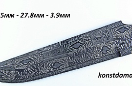 The blade of mosaic Damascus