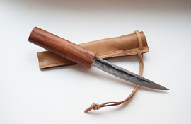 нож якутского типа с яблоней