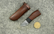 knife pendant Sputnik 2 miniature iron wood