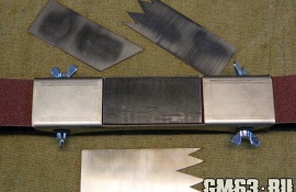 Machine for splicing abrasive belts 50mm
