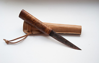 небольшой нож якутского типа с капом клёна